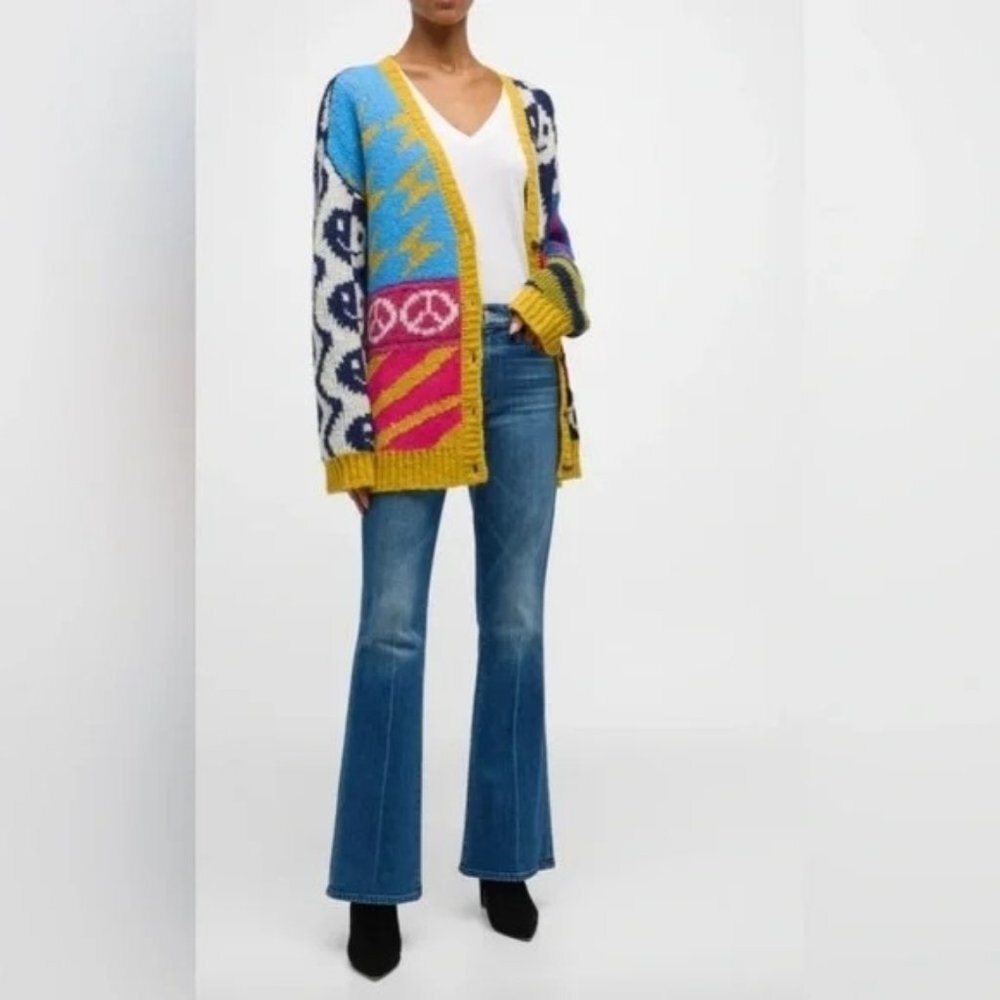 Mother The Weekender Flare Leg Jeans Mid Rise Denim It's a Small World Size 25